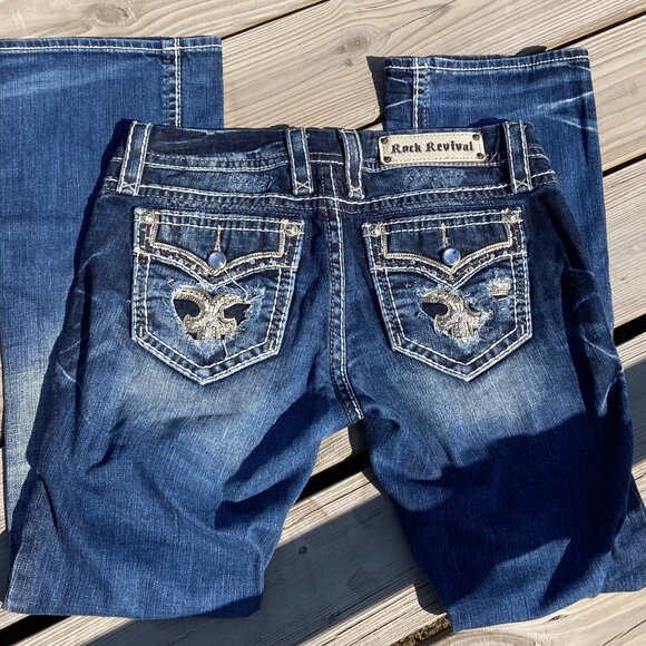 Rock Revival Women's Jeans, Easy Boot Cut, Size 28 Waist, Standard Length - Picture 1 of 10